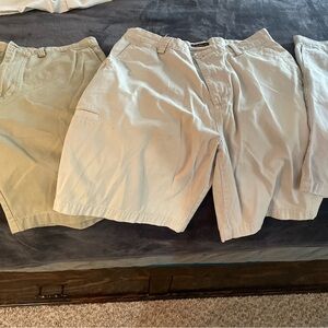 3  Khaki Cargo Shorts - Beige